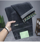 Hot summer jeans for men, trendy Korean style, slim fit
