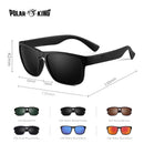 POLARKING Marken Polarisierte Sonnenbrille für Herren, Kunststoff, Oculos de Sol, Herrenmode, quadratische Fahrbrille, Reise-Sonnenbrille