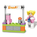 SLUBAN Girl Princess Royal Carriage Wagon Horse Racing Party Model Building Blocks Enlighten Action Figure Toys For Children