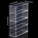Sunglass Storage Box Acrylic Eyeglass Organizer Make-up Storage Drawer Tray 4-Layer Transparent Visual Sunglasses Case