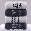 12 Constellation Letters Towel Embroidery Cotton Absorbent Quick Dry Lovers Gift Thickened Sports Soft fashion Bath Towel Set
