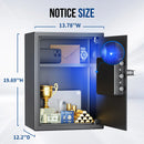 SF0605 19.69 Inch Fingerprint Locks Safe 1.8Cub Large Capacity Store Deposit Box Smart Home Office Safe