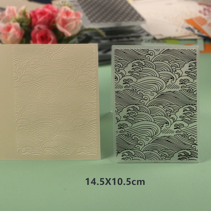 DUOFEN Crafts plastic embossing folder collection 2 paper embossing flower mold Christmas Birthday Easter day wedding
