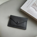 Custom Letters Soft Leather High-end Ultra-thin INS Style Mini Envelope Card Holder Wallet Simple ID Wallet Coin Purse