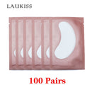 25/50/100 Paar Augenpads Wimpernunterlagen für die Wimpernverlängerung, Hydrogel-Pads, rosa, fusselfreie Sticker für falsche Wimpern