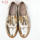 Flats Casual Shoes Women's Spring Autumn Genuine Leather Color Matching Tassel Loafers Oxford Shoes For Women Custom Shoes