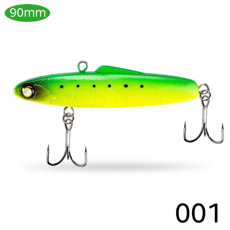 D1 VIB Lures For Winter Fishing 80mm/25g 90mm/30g Silicone Bait Artificial Wobblers Balancer For Pike Bass DT6011 Fishing Tackle
