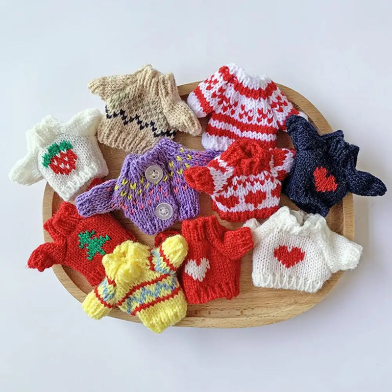 For BJD Doll Accessories Sweater Clothes For Doll 5cm Various Christmas Style Clothes Suitable For 1/12 Dolls