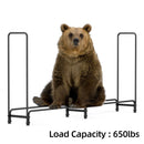 91.6” Metal Heavy Duty Firewood Log Rack Long Large Storage Holder Wood Stackers Garden Indoor