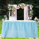 Disposable Table Skirts with Tablecloth Ruffled Plastic Table Skirt for Wedding Party Birthday Business Events Baby Shower White