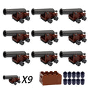 Military MOC Sentry Building Block Soldier Sandbag Fence Cannon Shell Barbed Wire Weapon Rack Training Field Watchtower Toy K018