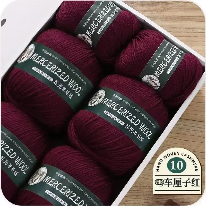 Hand-knitted Mongolian Cashmere Yarn for Cardigan Hat and Sweater, Worsted Woolen Wool, Hand-knitted Thread, 100g