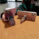Astronaut Quicksand Stand Case For Samsung Galaxy S24 S23 S22 S21 Ultra S20 FE Note 20 10 Plus Glitter Transparent Starry Cover