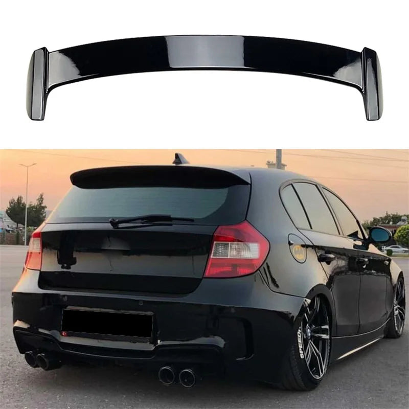 Glossy black Car Rear Trunk Spoiler Wing Roof Spoiler Wing For BMW 1 Series E81 E87 2005-2011 118i 120i DUCK Tail DUCKBILL