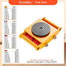 SucceBuy All-Steel Industrial Machinery Mover Pallet Trolley 6T Small Carrying Tank W/ 360Degree Rotation for Transporting Cargo