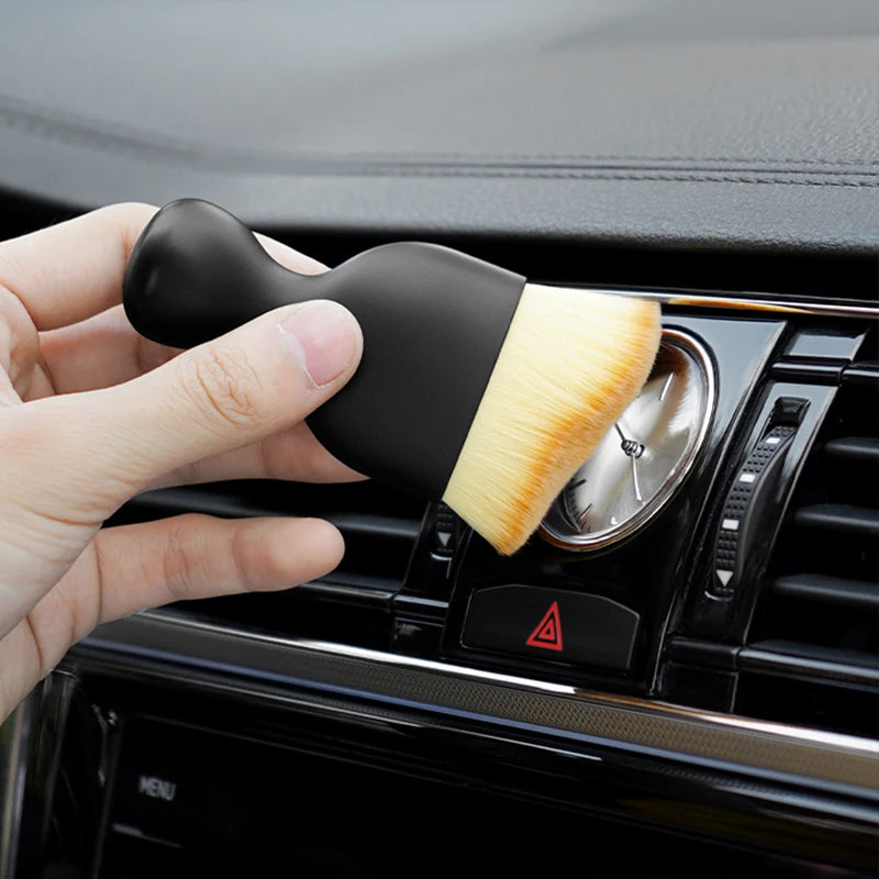 SEAMETAL Car Interior Cleaning Tool Air Conditioner Air Outlet Detailing Cleaning Brush Car Crevice Dust Removal Artifact Brush