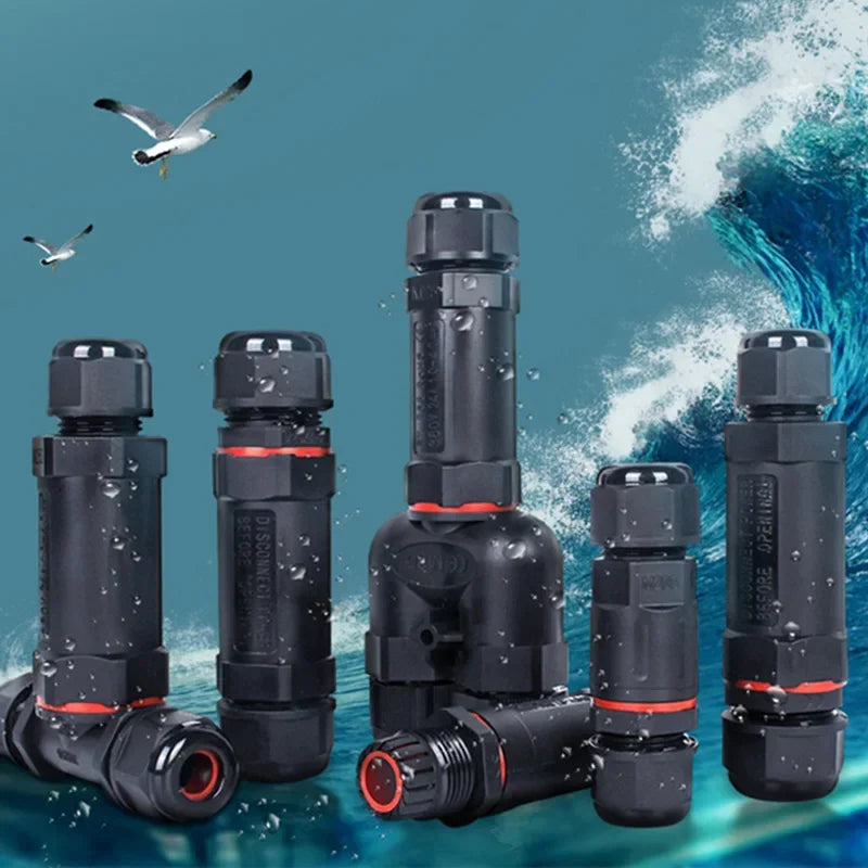 IP68 Waterproof Connector Three-way Electrical 2/3/4pin Wire Cable Connector Outdoor Underwater Terminal Block Home Improvement