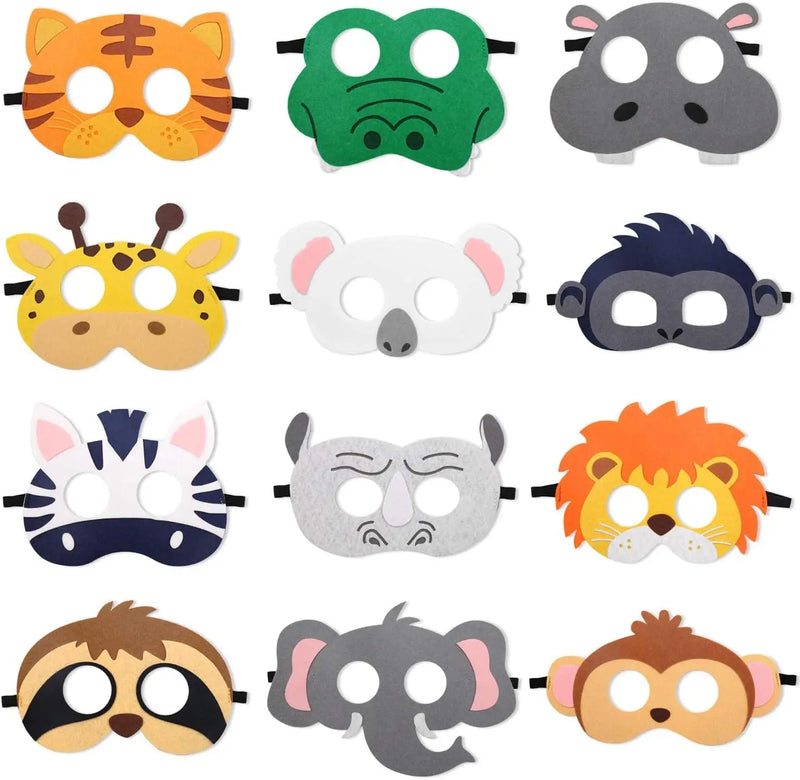 Jungle Animal Felt Mask, Cosplay Party Masks，Dog Patrol Party Toy Masks,  Theme Holiday Gifts For Boys  And Girls