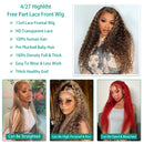 250 Density 30 Inch Highlight Wig Human Hair Deep Wave 13x6 Hd Lace Front Wig 13x4 Curly Human Hair Wigs  Pre Plucked For Women