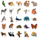 50pcs Realistic Animal Stickers Laptop Phone Notebook Guitar Skateboard Waterproof Graffiti Teaching Decal Sticker for Kids Toy