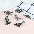 5-7PCS Cartoon Brooch Set Heart Dinosaur Skull Skeleton Potted Cactus Enamel Pins Animal Plant Cup Lapel Badge Jewelry Wholesale