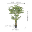 SucceBuy Artificial Palm Tree 4/5/6 FT Tall Faux Plant Secure PE Material & Anti-Tip Tilt Protection Low-Maintenance Plant