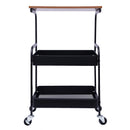 Bymaocar 3-stöckiger mobiler Laptop-Druckerwagen Tisch mit Rollen Scannerregal Computer-Schreibtisch Räder Büromaterial Ständer Halter
