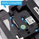 5pcs Black on White Label Tape Compatible for Brother TZ Tze 251 Tze-251 P-Touch 24mm Dropshipping&Wholesale