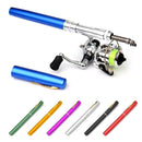 1M/1.4M/1.6M Mini Pocket Pen Shape Aluminum Alloy Fishing Rod Portable Baitcasting Rods Pole + Fishing Reel Set Combos Pesca