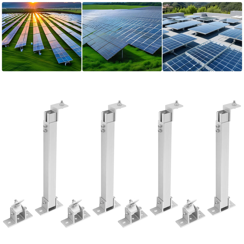 Solar Panel Mounting Set Stand 15-30° Adjustable Tilt Brackets for Fla