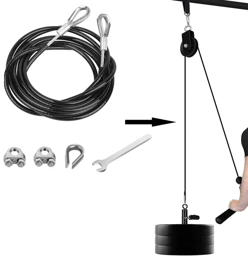 Cable Machine Attachments Tricep Rope Gym Lat Pull Down Rope Pully Gym Fitness Equipment Weight Lifting Workout Accessories