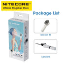 NITECORE izzcool 30 Foldable Air Conditioner Fan  EDC Portable Camping Handheld Fan USB-C Rechargeable Cooling Spray Mist Cooler