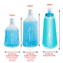 AXEN-Soft TPU Water Bottle, Collapsible Flask, Foldable, Hydrated, Running, Hiking, Camping, Cycling, 250ml, 150ml