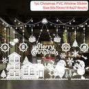 Christmas Window Stickers Merry Christmas Decorations For Home 2024 Christmas Wall Sticker Kids Wall Decals Happy New Year 2025