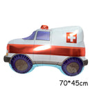 Cartoon Car Balloons Train Fire Truck Tank Engineering Car Tractor Aluminum Film Balloon Birthday Party Baby Shower Toy