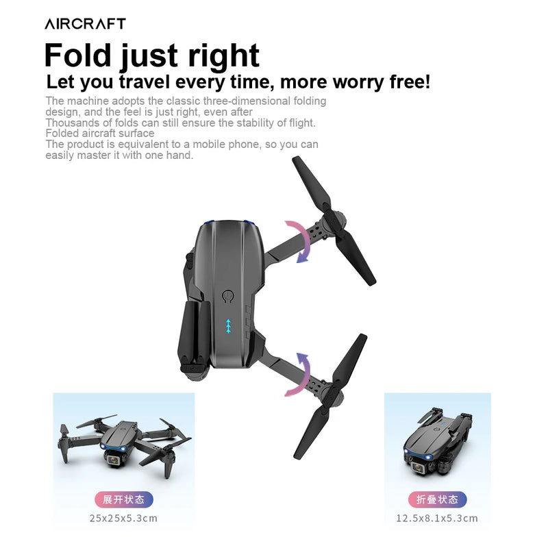 Professional E99&K3 RC Drone Foldable 4K HD Aerial Photography Quadcopter with Optical Flow Positioning Altitude Hold Drone Toys