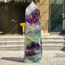 Natürlicher Fluoritkristall Säule Zauberstab Obelisk Spitze Erdheilung