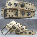 Rivet PU  Leather men's belt Fashion alloy belts Buckle luxury brand jeans belts for men business belt female belt