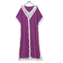 Dubai Türkei Muslim Abaya Kleid Damen Boho Sommer Quaste Marokkanischer Kaftan Strandkleid Islamische Kleidung Lange Kleider Ropa Lange Roben