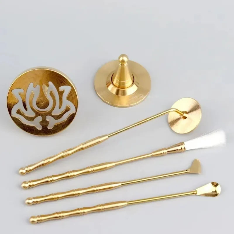 10pcs Brass Incense Tool Starter Set Home Room/bedroom/living Room/study/office/tea Room/Yoga Room/Hotel Seal Incense Supplies