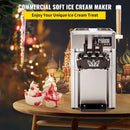 Sihao Ice Cream Machine 1200W A168 Panassonic  Compressor Ice Cream Maker 3Flavors Ice Cream Making Machine 4 Nozzles LCD Pannel