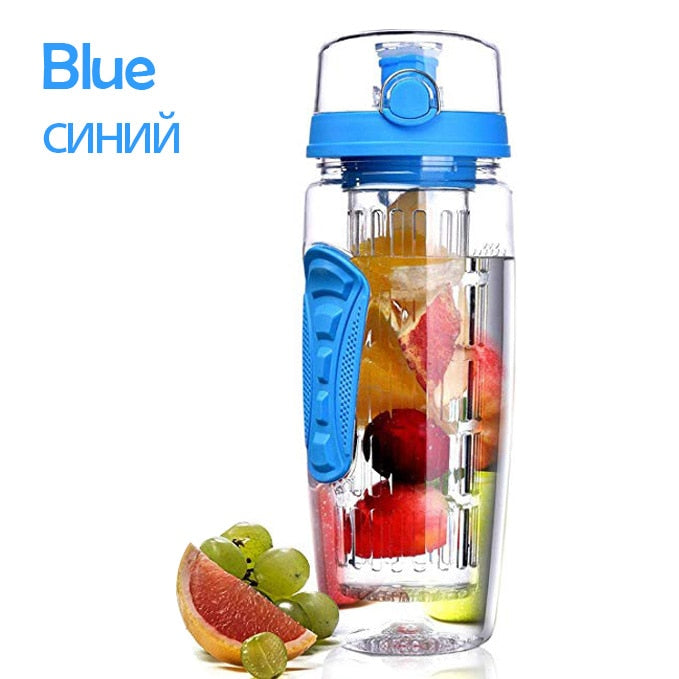 1000ml Water Fruit Bottle Bpa Free Plastic Sport Fruit Infuser Water Bottles with Infuser Juice Shaker Drink Bottle of Water