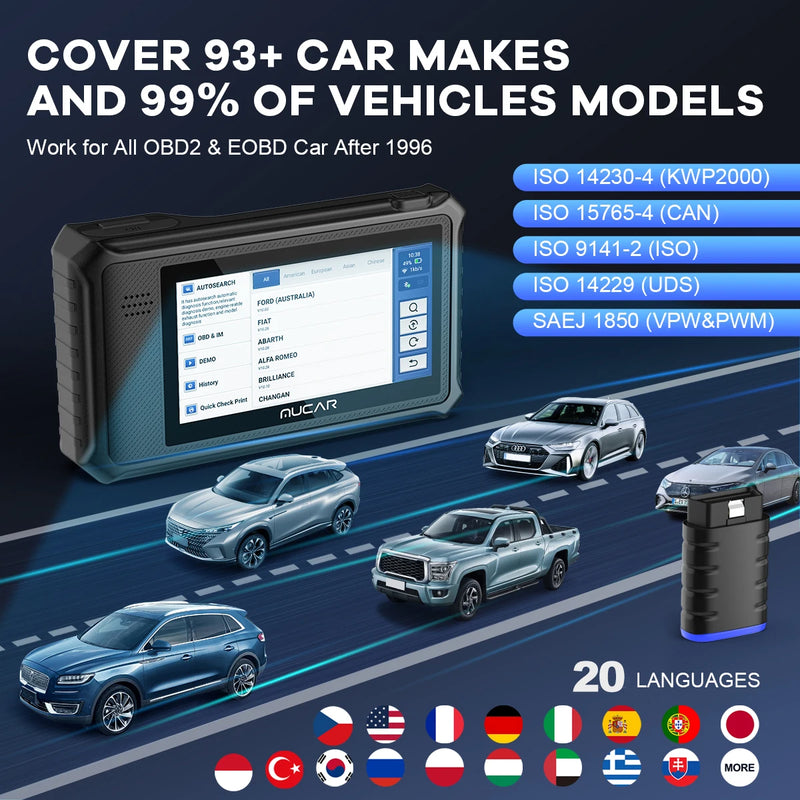 MUCAR VO6 Car Diagnostic Tool 28 Reset Lifetime Free Bidirectional Scan Tool All Systems Diagnosis Auto OBD2 Scanner
