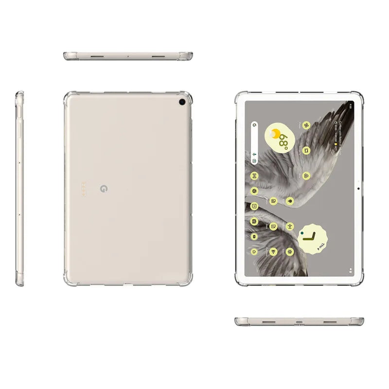 For Google Pixel Tablet Case 2023 Transparent Air-bags Soft Silicone TPU Protection Shockproof Capa Fundas Shell Skin