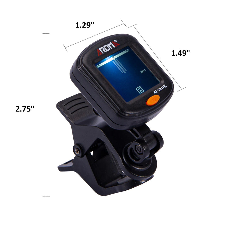 Guitar Tuner Rotatable Clip-on Tuner LCD Display for Chromatic Acoustic Guitar Bass Ukulele Guitar Accessories