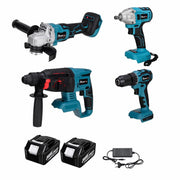 Drillpro Elektrowerkzeug-Set 800 Nm Elektroschrauber Bohrhammer 13mm Bohrmaschine 125mm Winkelschleifer für Mak 18V