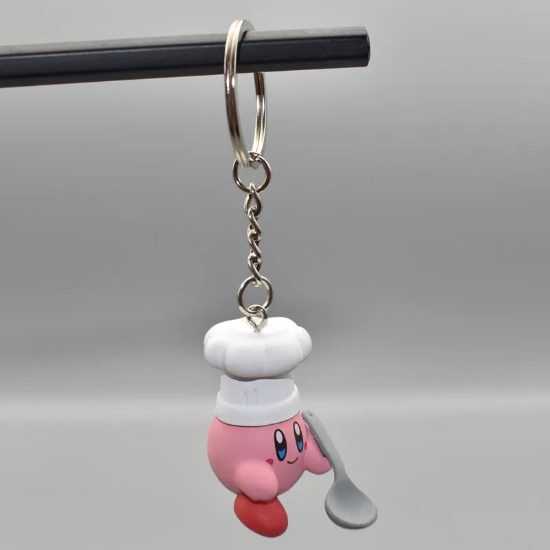 NEW Kawaii Anime Games Star Kirby Cartoon Keychain Cute Car Key Ring Small Dolls Pendant Ornaments Holiday Gifts for Friends