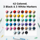 Ohuhu Nahuku Direct-ink Acrylic Markers Acrylic Paint Markers Direct Liquid Flexible Brush Tip High Opacity Paint Pens Lightfast