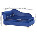 SucceBuy Pet Sofa Dog Couch for Medium-Sized Dogs and Cats Soft Velvety Dog Sofa Bed for Living Room Bedroom Pet Store or Clinic