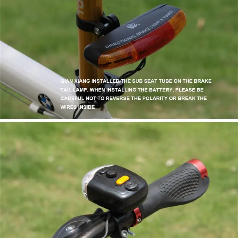 Multifunctional Bicycle Turn Signal Tail Light Electric Horn Brake Light Riding Tail Lamp Night Riding Safety Warning Flashlight